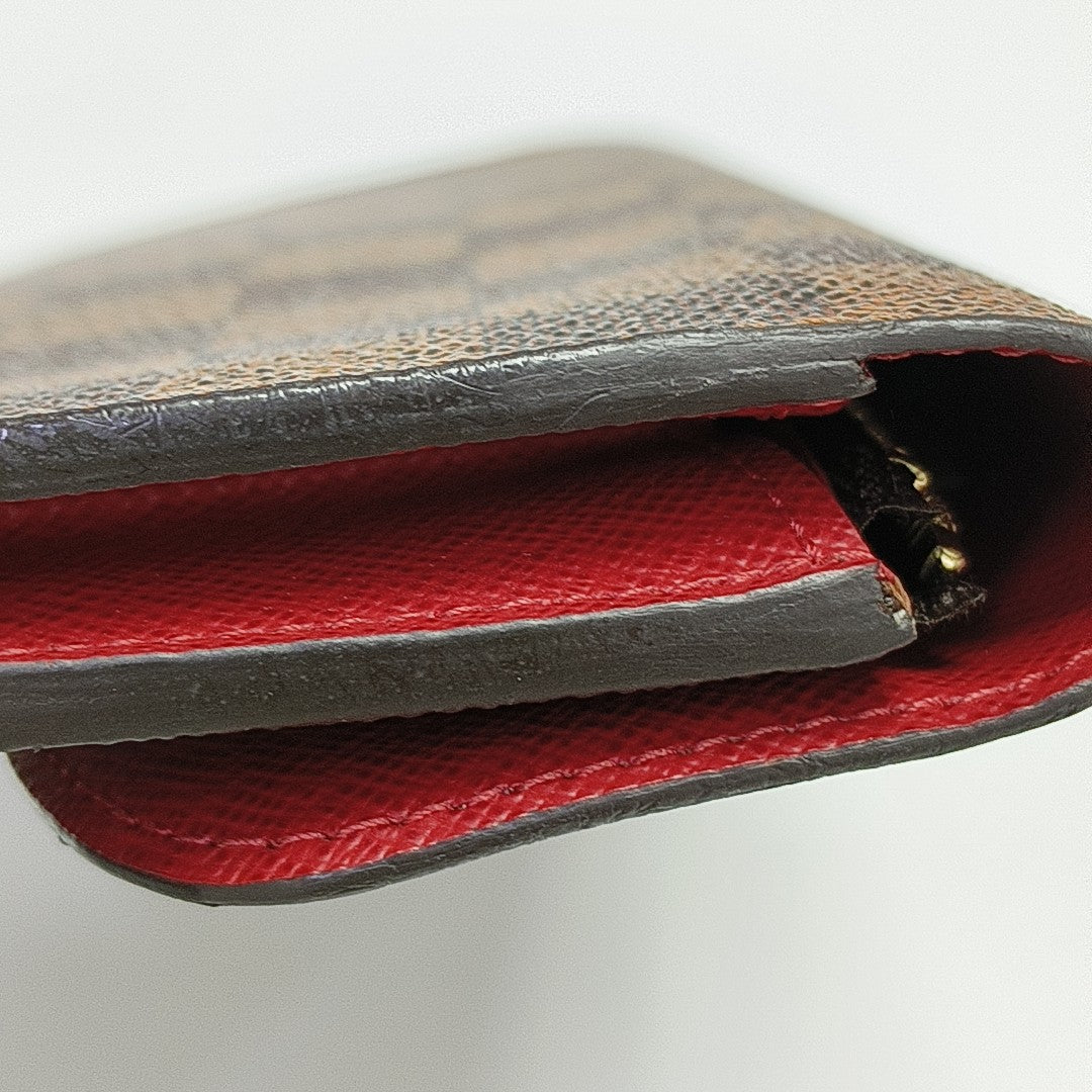 EMILIE Damier Ebene Coated Canvas Brown Wallet