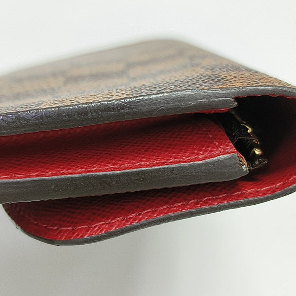 EMILIE Damier Ebene Coated Canvas Brown Wallet