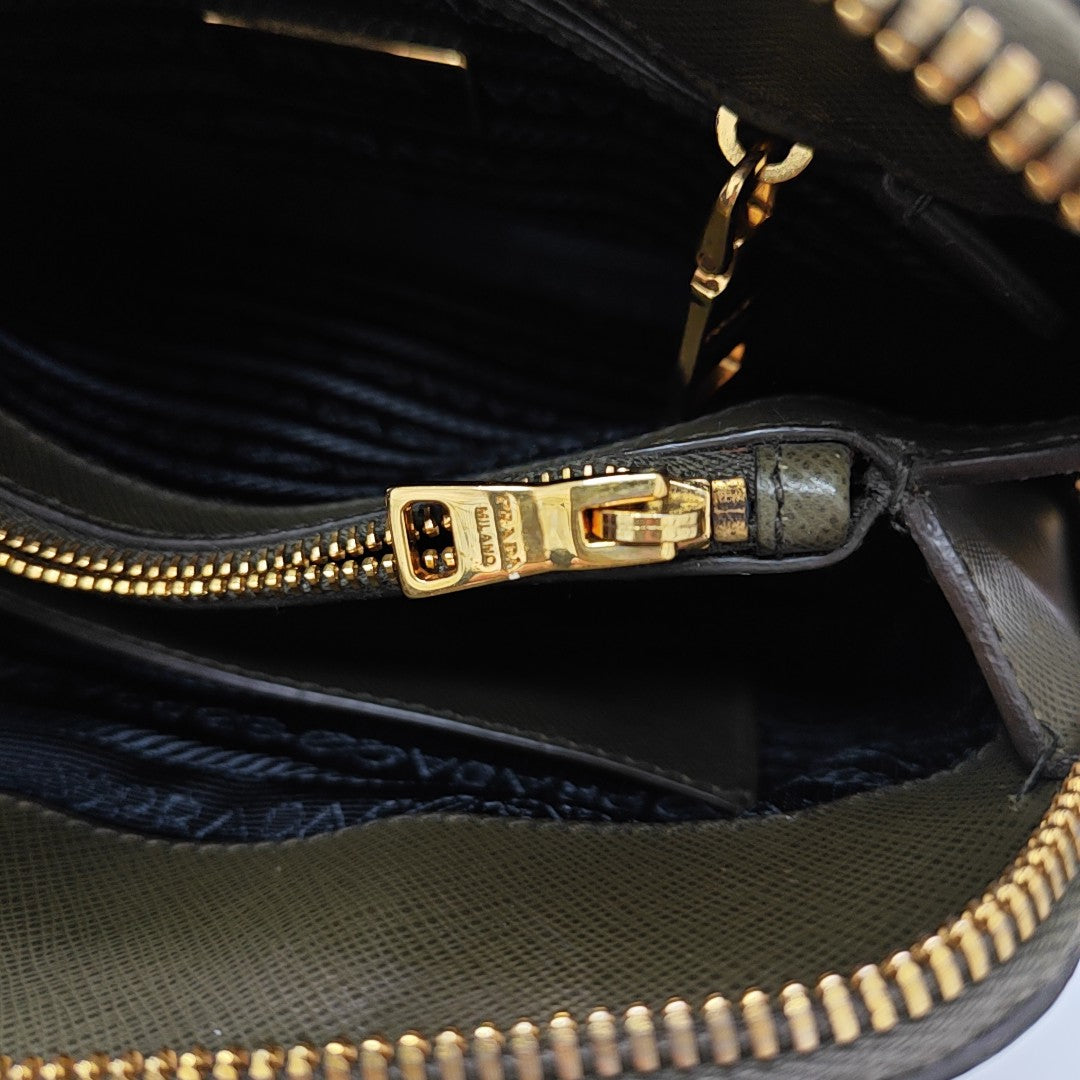Promenade Small Saffiano Calfskin Green