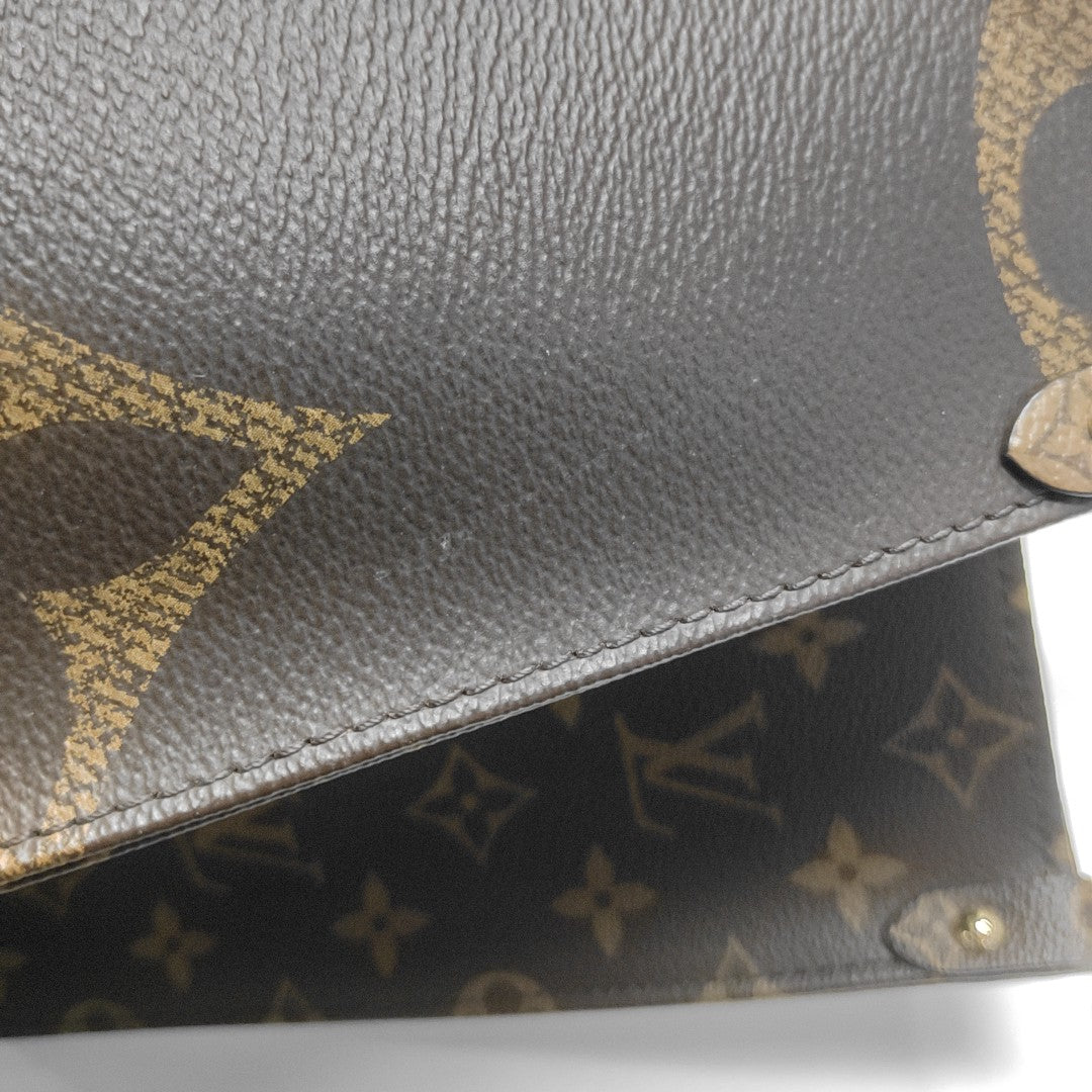 Authenticated pre-owned  ONTHEGO MM Monogram Coated Canvas Brown - Tote Bag at Looply