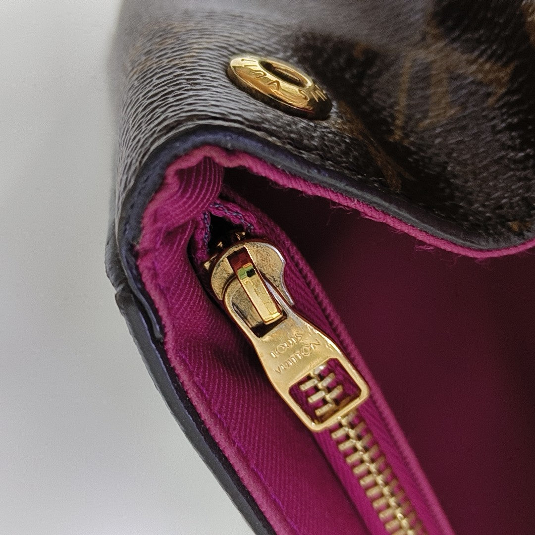 CLUNY PM Monogram Coated Canvas Brown
