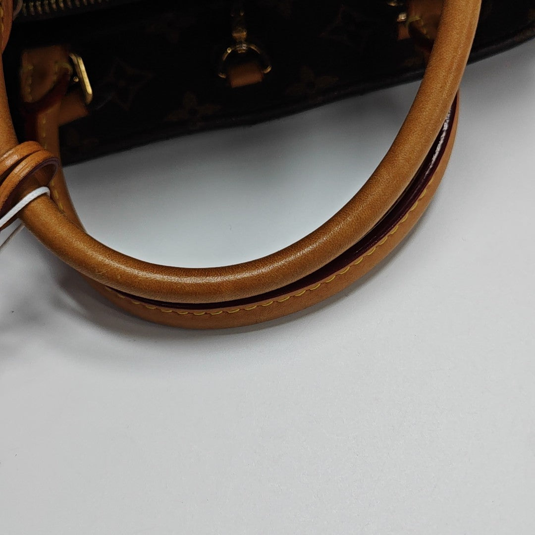 MONTAIGNE BB Monogram Coated Canvas Brown