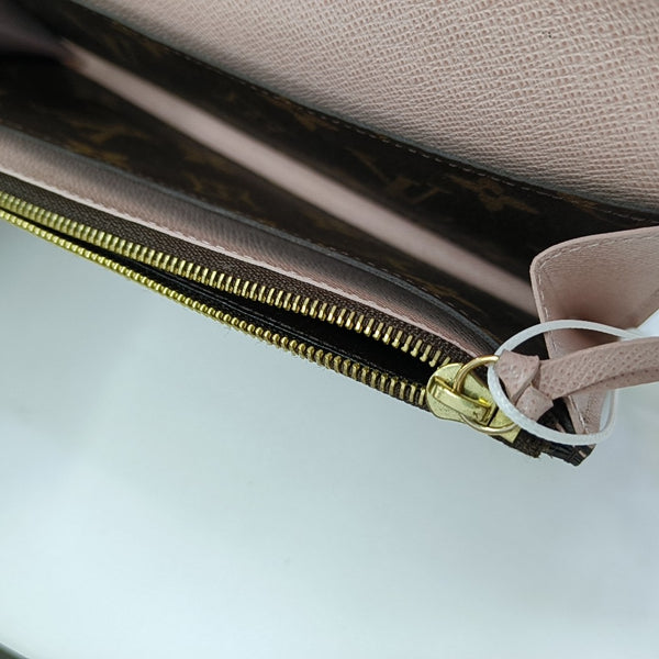 EMILIE Monogram Coated Canvas Brown Wallet