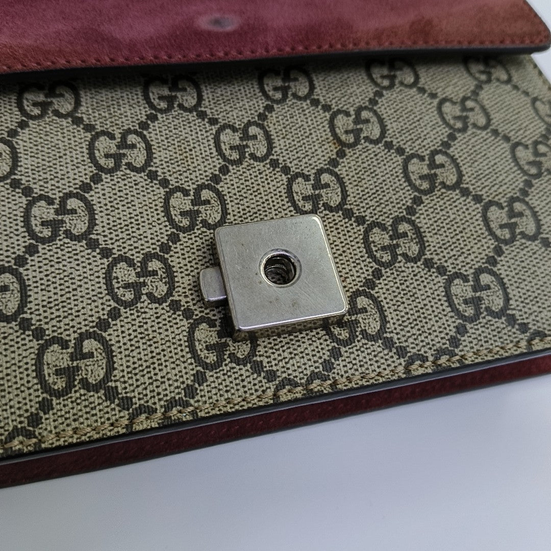 Dionysus Mini Monogram Coated Canvas Beige