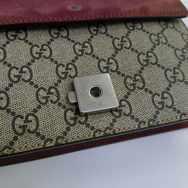 Dionysus Mini Monogram Coated Canvas Beige