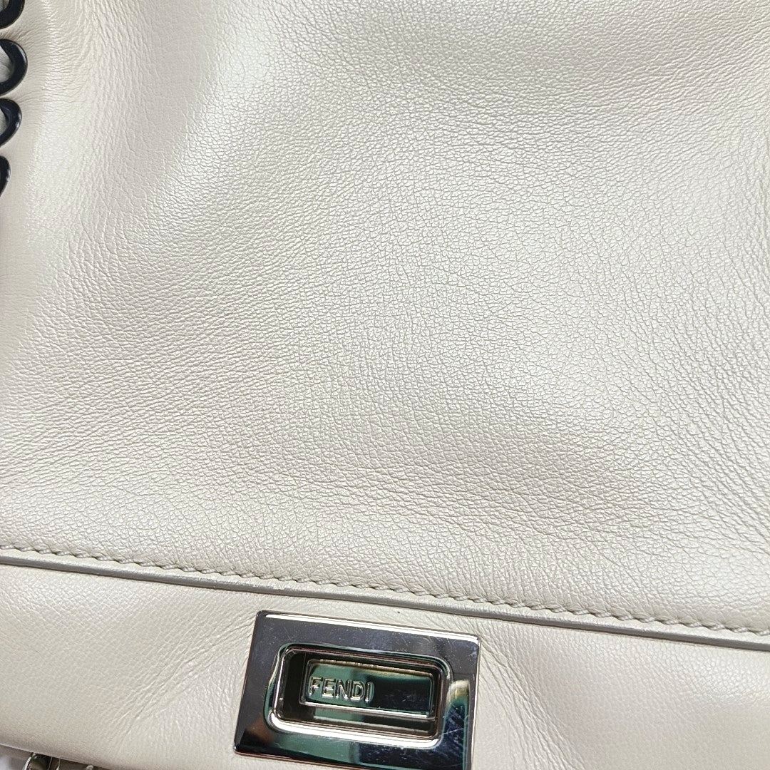 Peekaboo Mini Calfskin White
