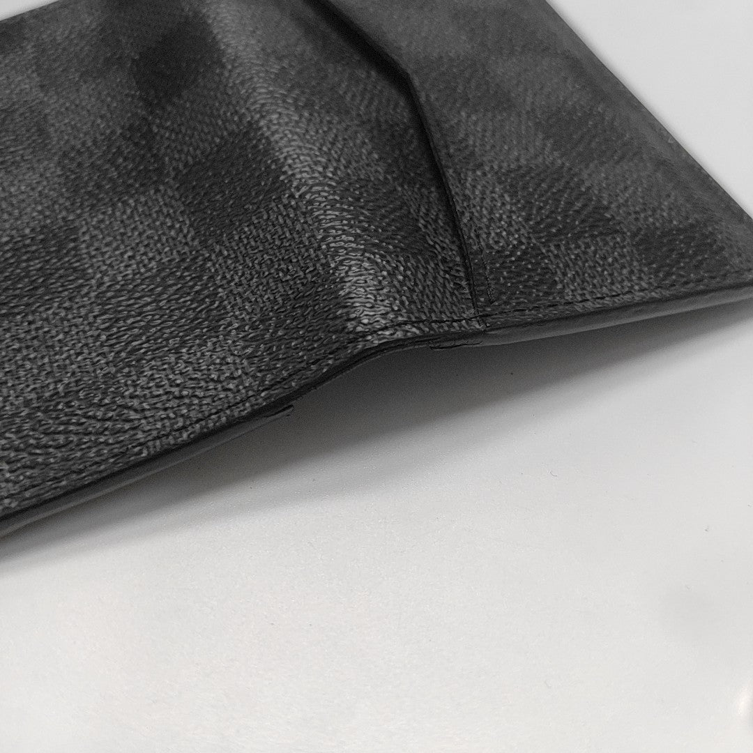Damier Graphite Coated Canvas Card Holder Gray