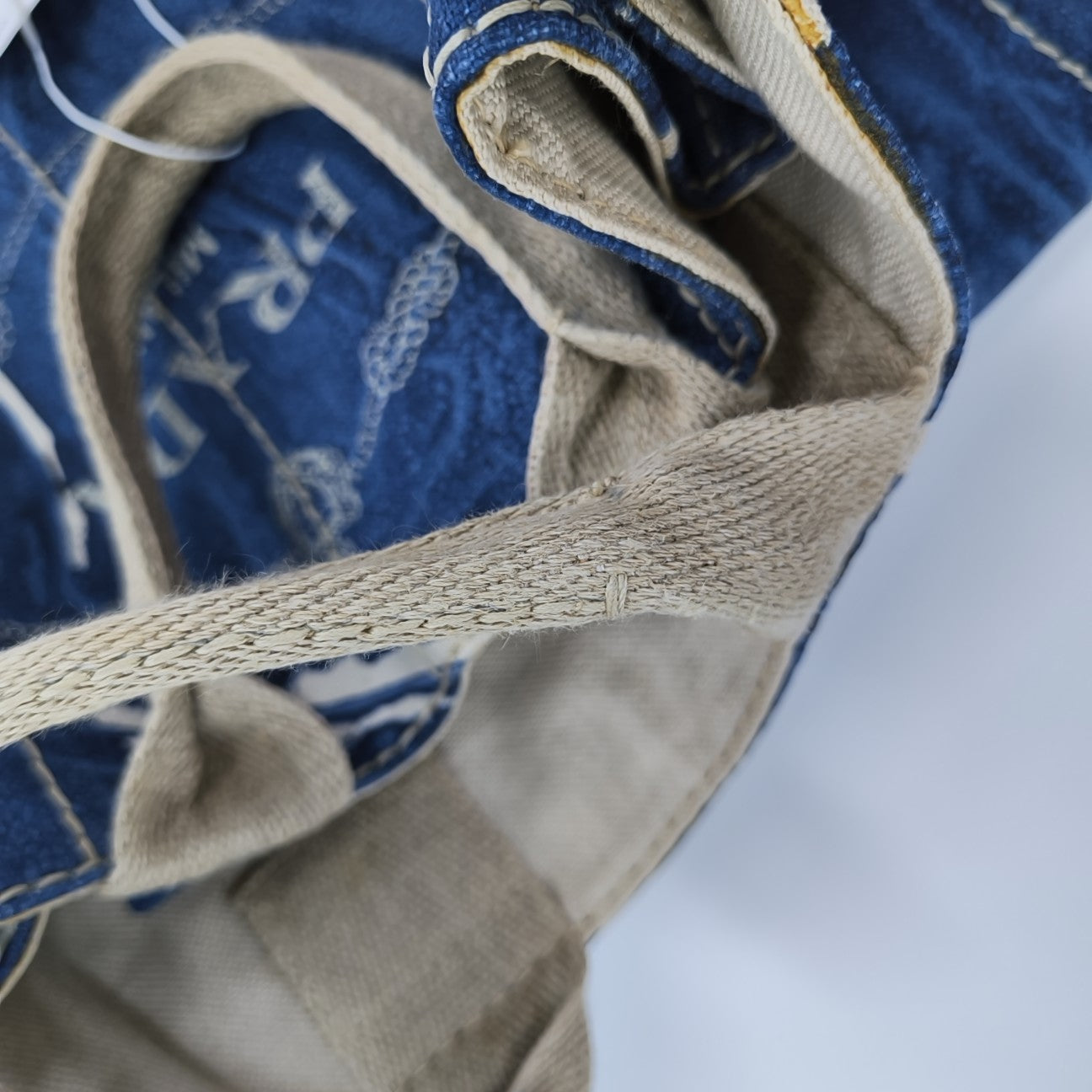 Denim Quilted Canvas Blue