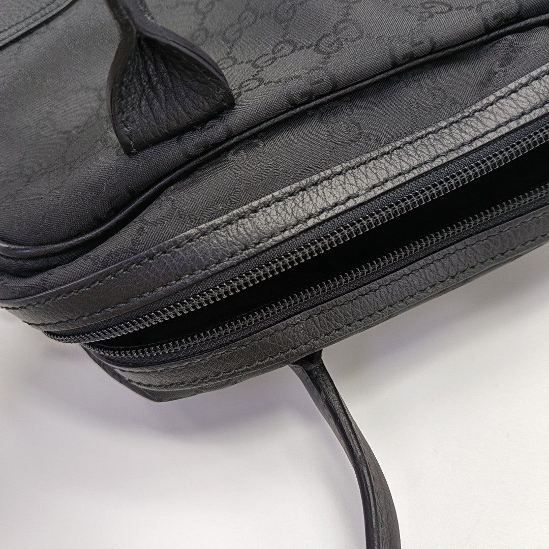 Monogram Canvas Shoulder Bag Black