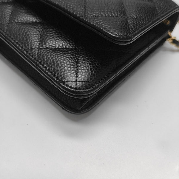 WOC Quilted Grained Calfskin Black