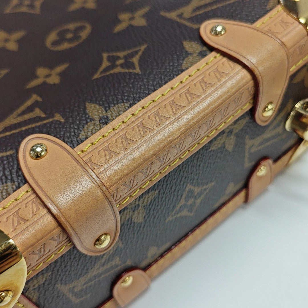 SIDE TRUNK MM Monogram Coated Canvas Brown