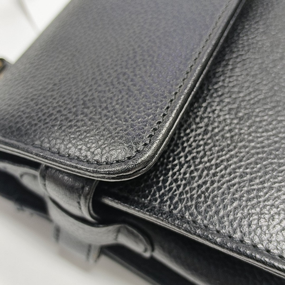 Calfskin Shoulder Bag Black