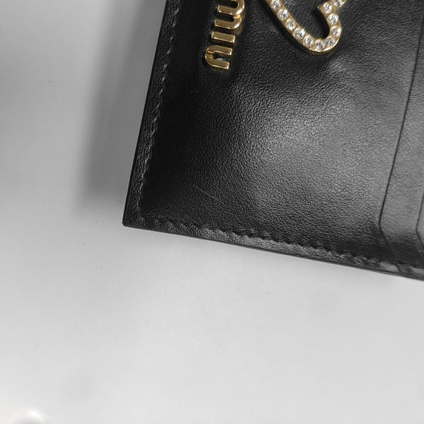 Love Calfskin Black Card Holder