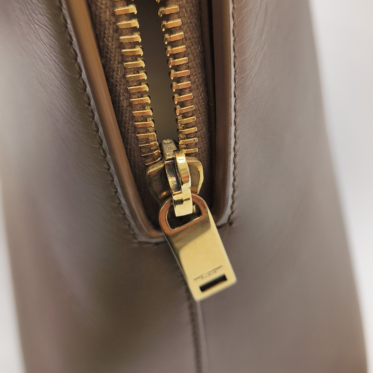 Calfskin Shoulder Bag Brown