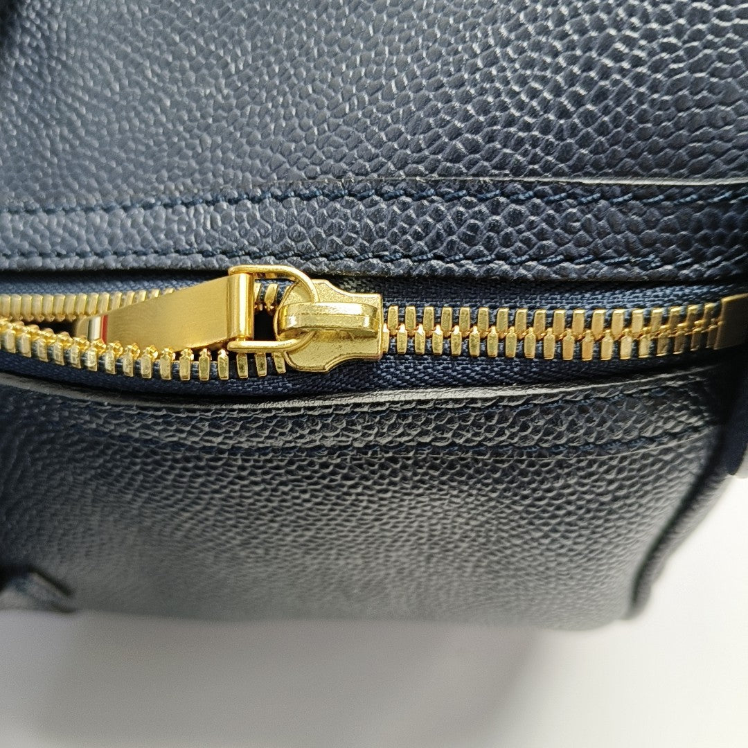 Calfskin Top Handle Bag Blue