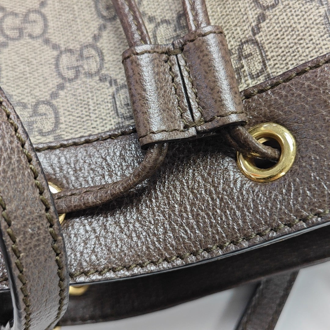 Ophidia Mini Monogram Coated Canvas Beige