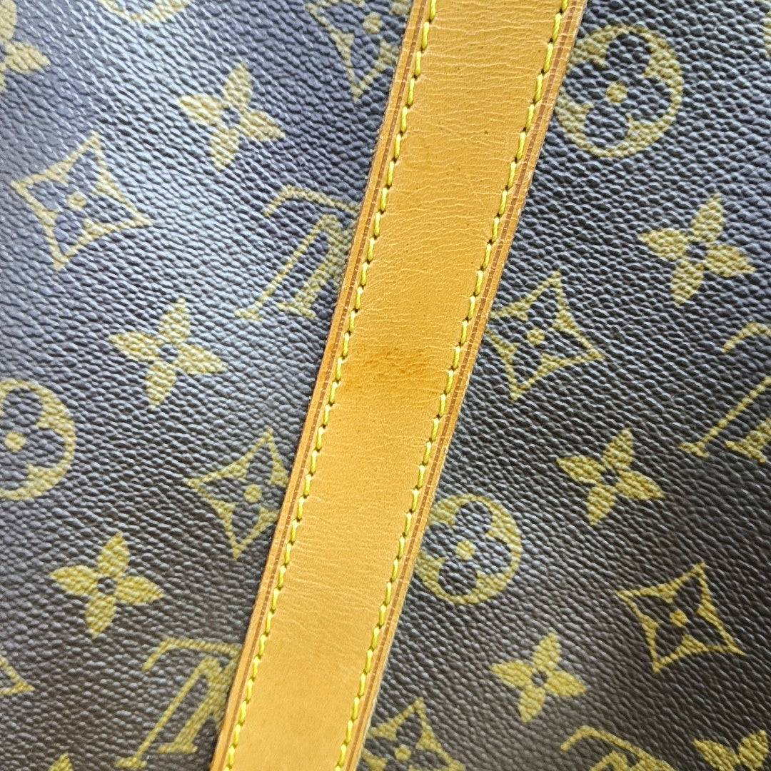 KEEPALL 45 Monogram Coated Canvas Brown