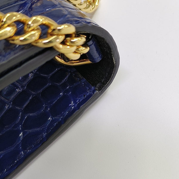 Calfskin Shoulder Bag Blue