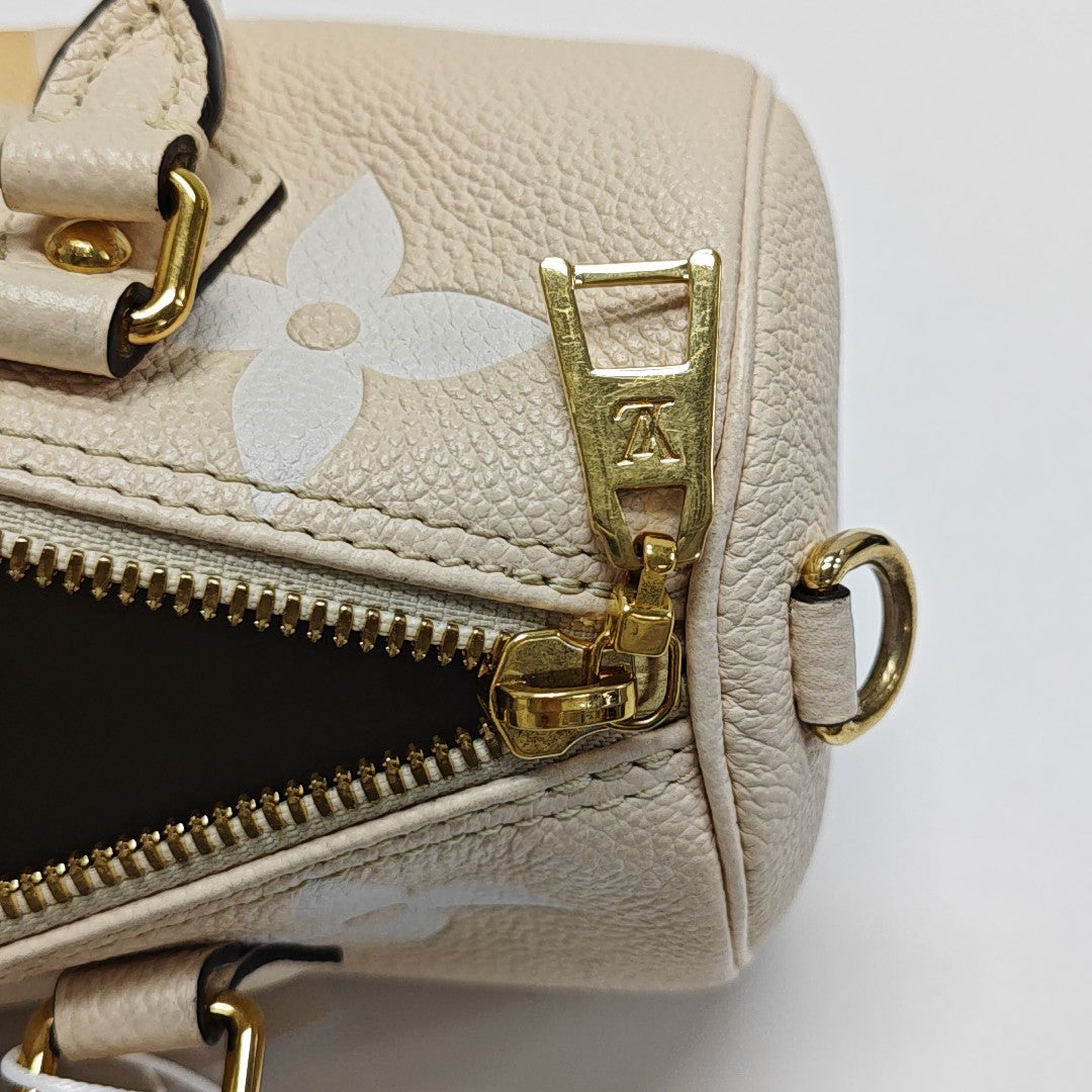 PAPILLON PM Monogram Calfskin White