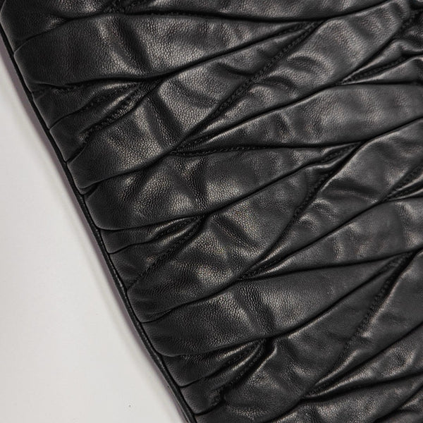 Quilted Lambskin Shoulder Bag Black