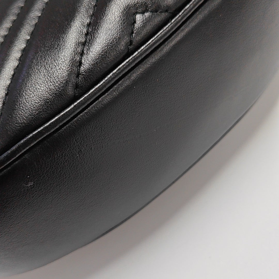 GG Marmont Mini Quilted Calfskin Black