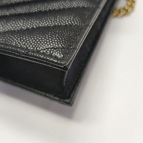 MONOGRAM Chevron Calfskin Black