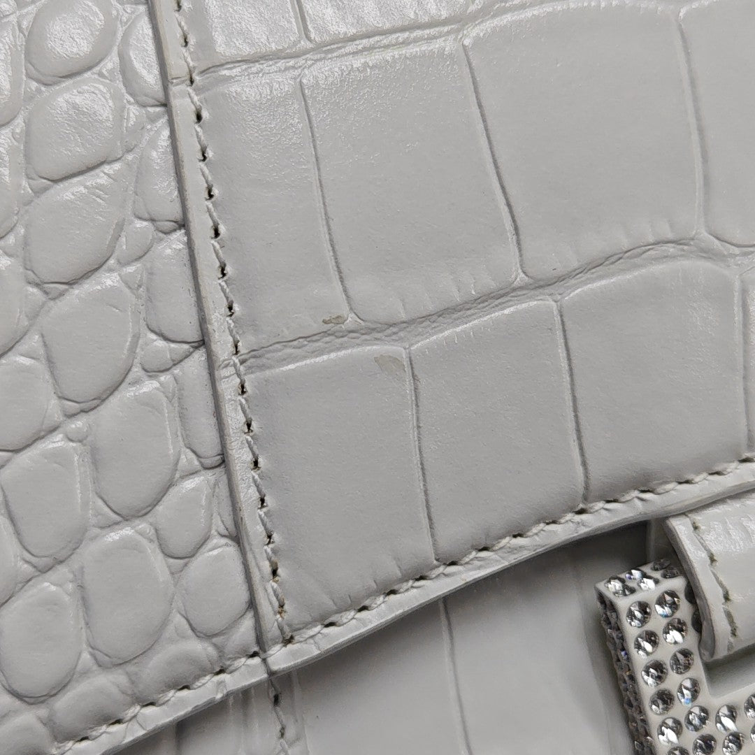 Hourglass Small Calfskin White
