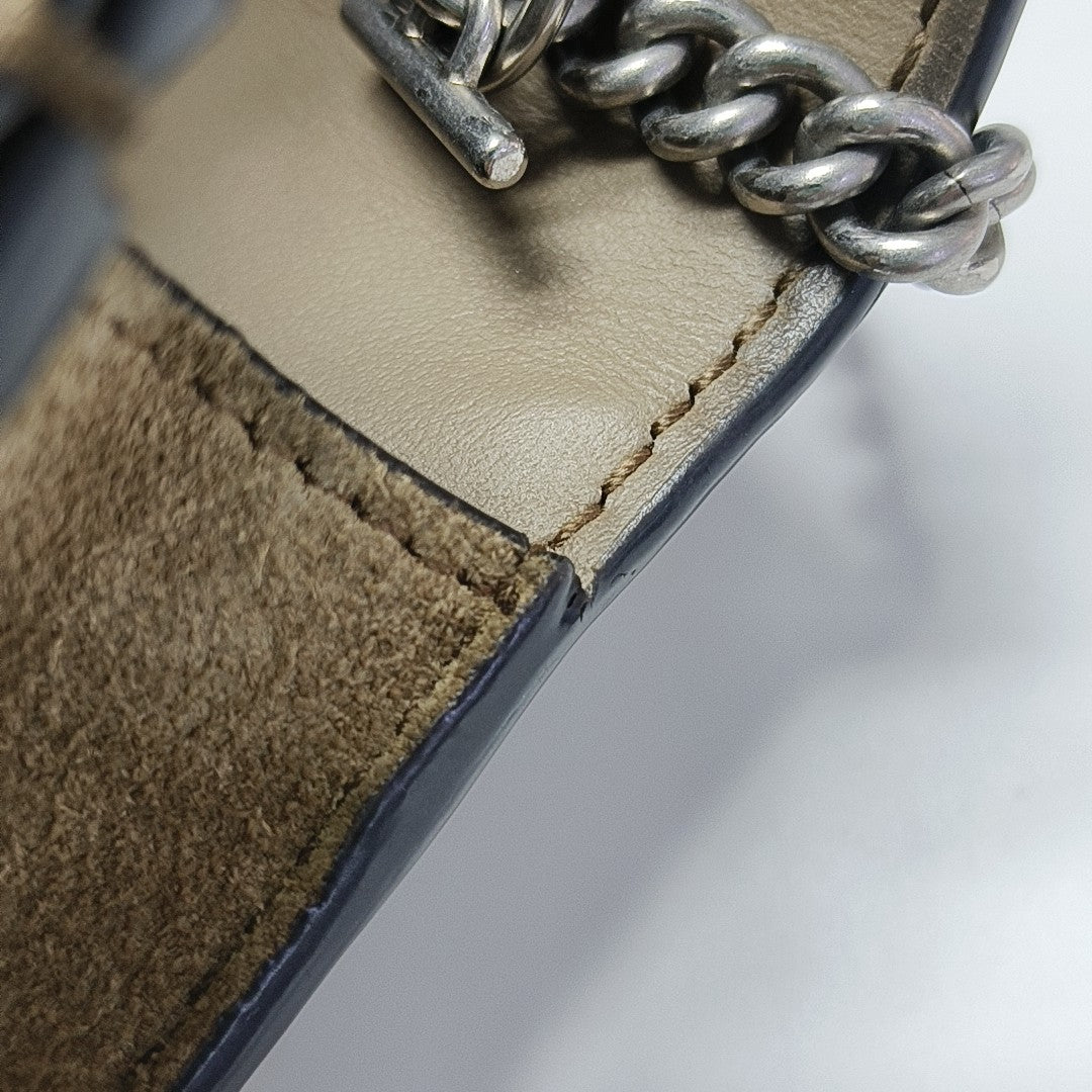 Dionysus Super Mini Monogram Coated Canvas Beige