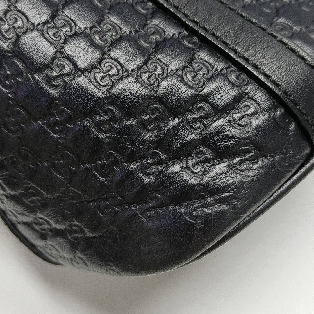 Microguccissima Monogram Calfskin Black