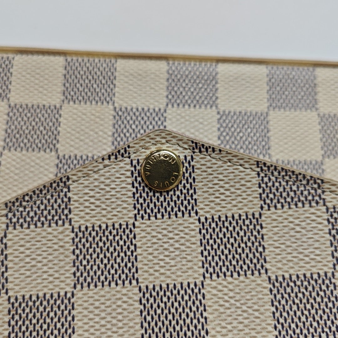 FÉLICIE Damier Azur Coated Canvas White