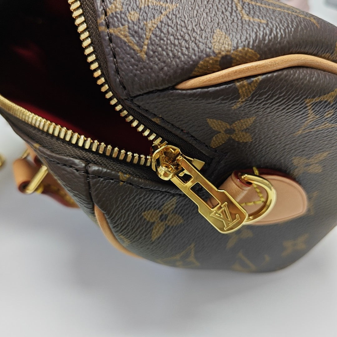 SPEEDY 20 Monogram Coated Canvas Brown