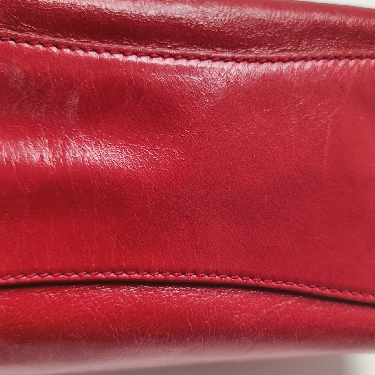 Calfskin Shoulder Bag Red