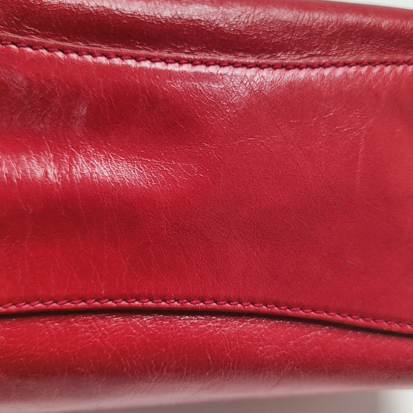 Calfskin Shoulder Bag Red