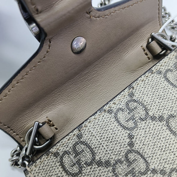 Dionysus Mini Monogram Coated Canvas Beige