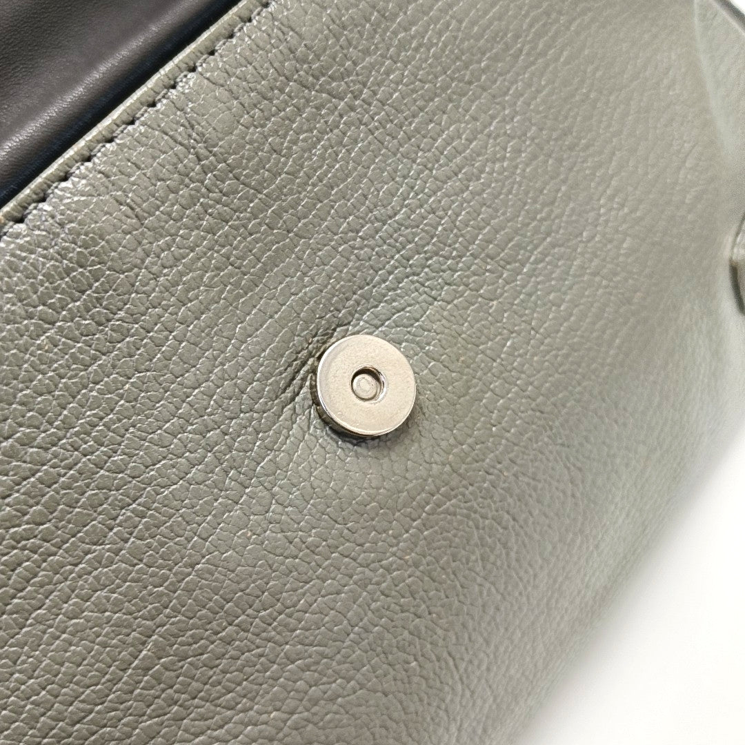 Classic Metallic Edge City Lambskin Grey