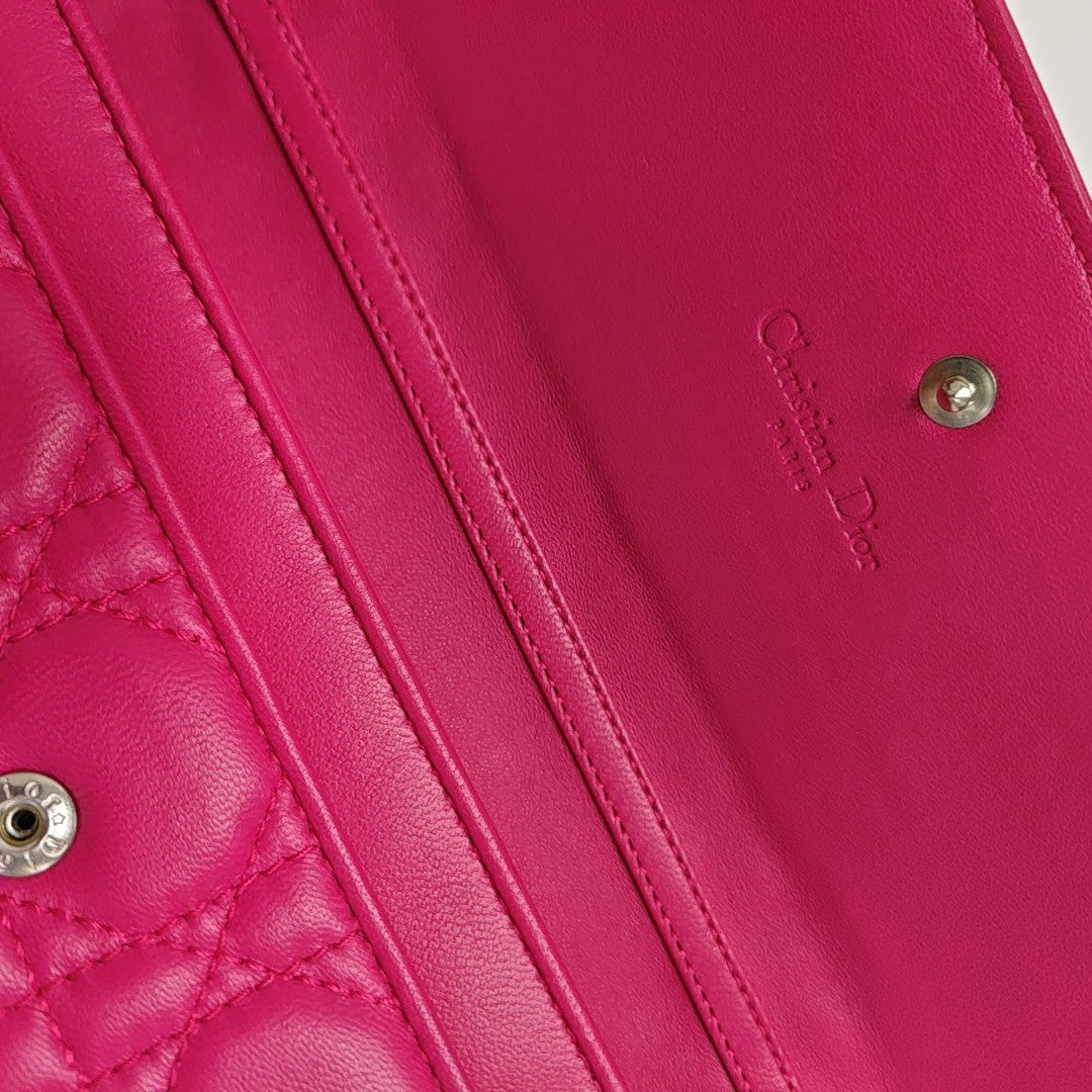 Cannage Lambskin Top Handle Bag Red