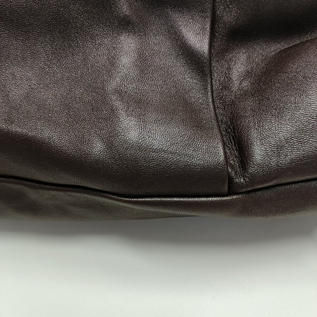 Lambskin Shoulder Bag Brown