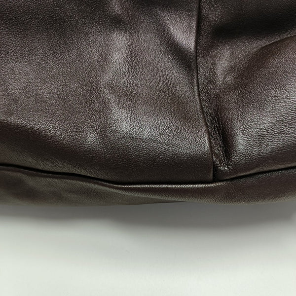Lambskin Shoulder Bag Brown