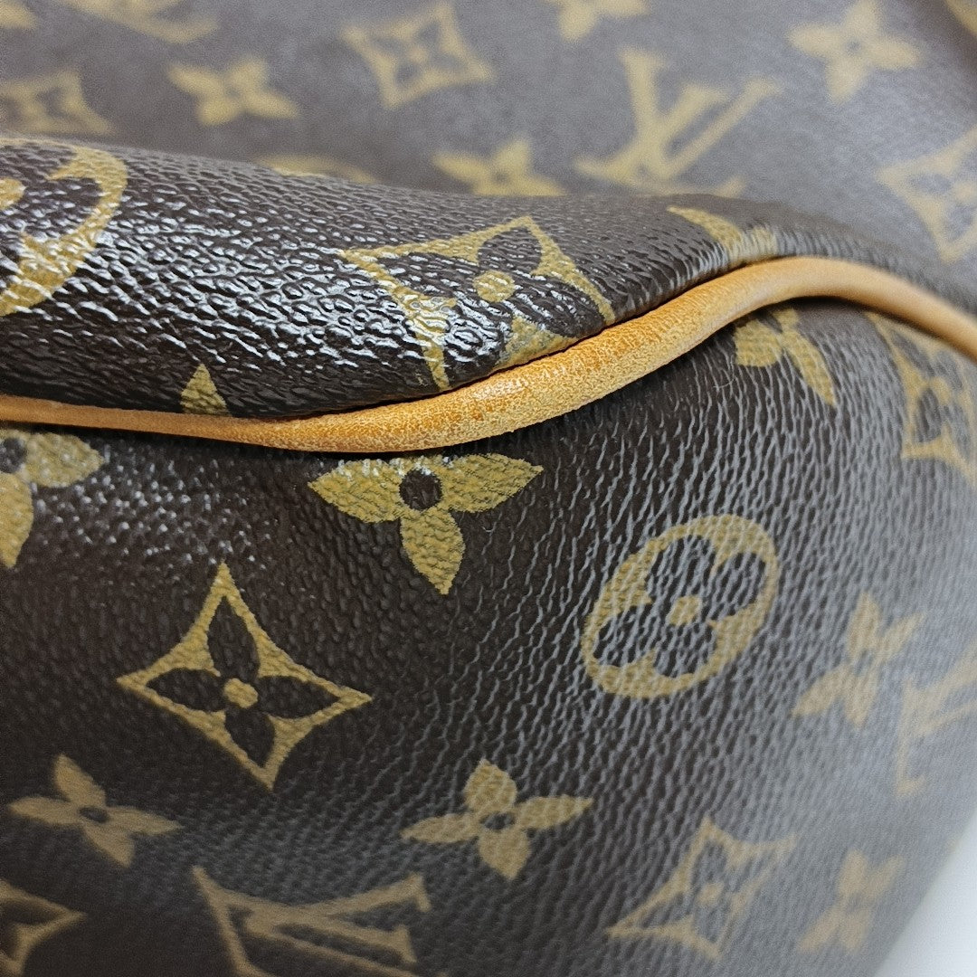 Monogram Coated Canvas Top Handle Bag Brown