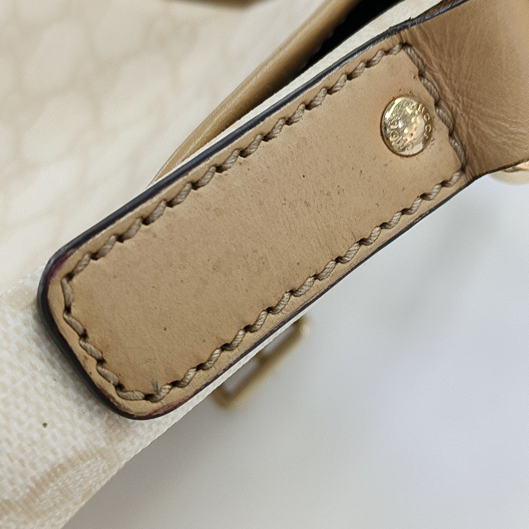 Monogram Coated Canvas Shoulder Bag Beige