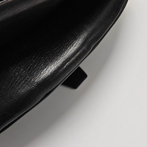 Calfskin Top Handle Bag Black
