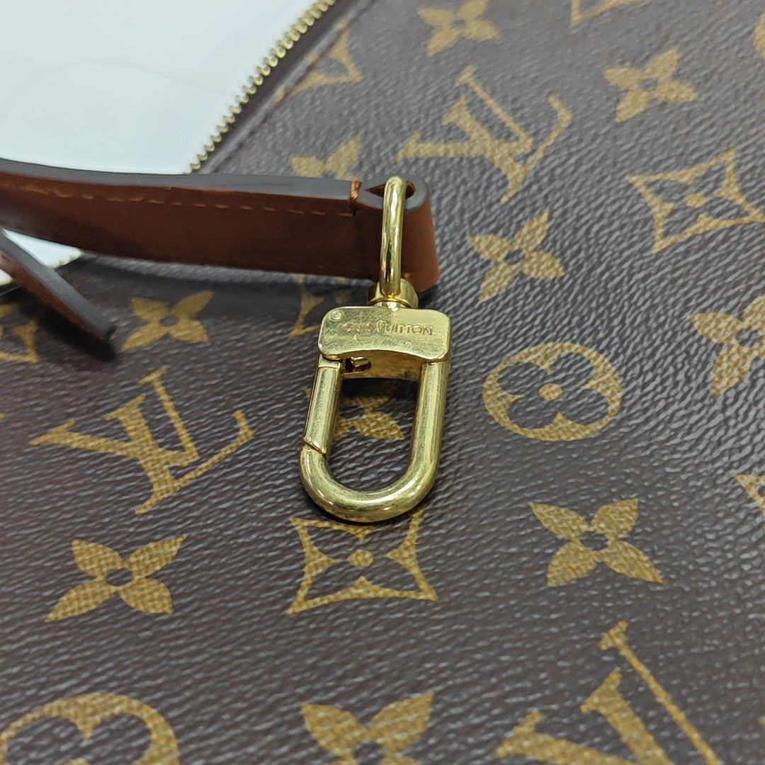 LOOP HOBO Monogram Coated Canvas Brown