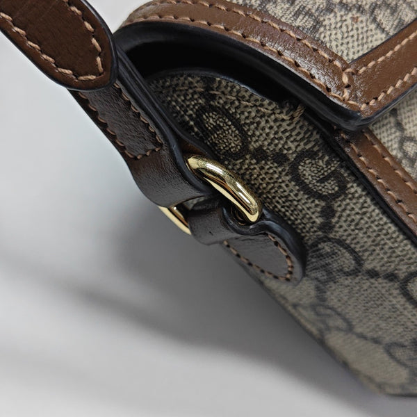 Horsebit 1955 Mini Monogram Coated Canvas Beige