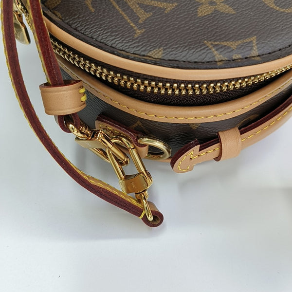 BOITE CHAPEAU Mini Monogram Coated Canvas Brown
