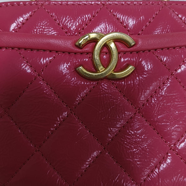 Small Quilted Lambskin Red
