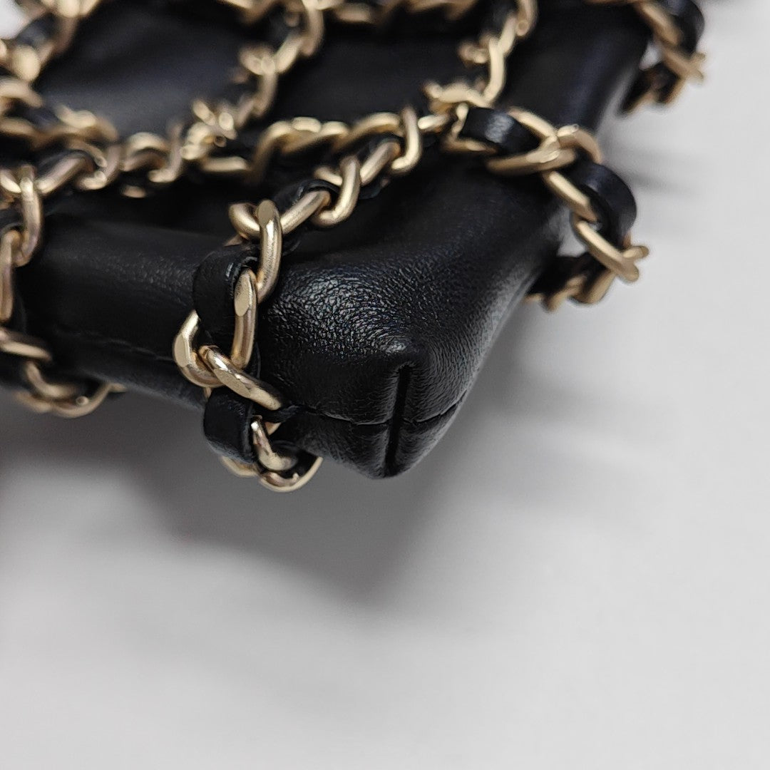 Lambskin Shoulder Bag Black