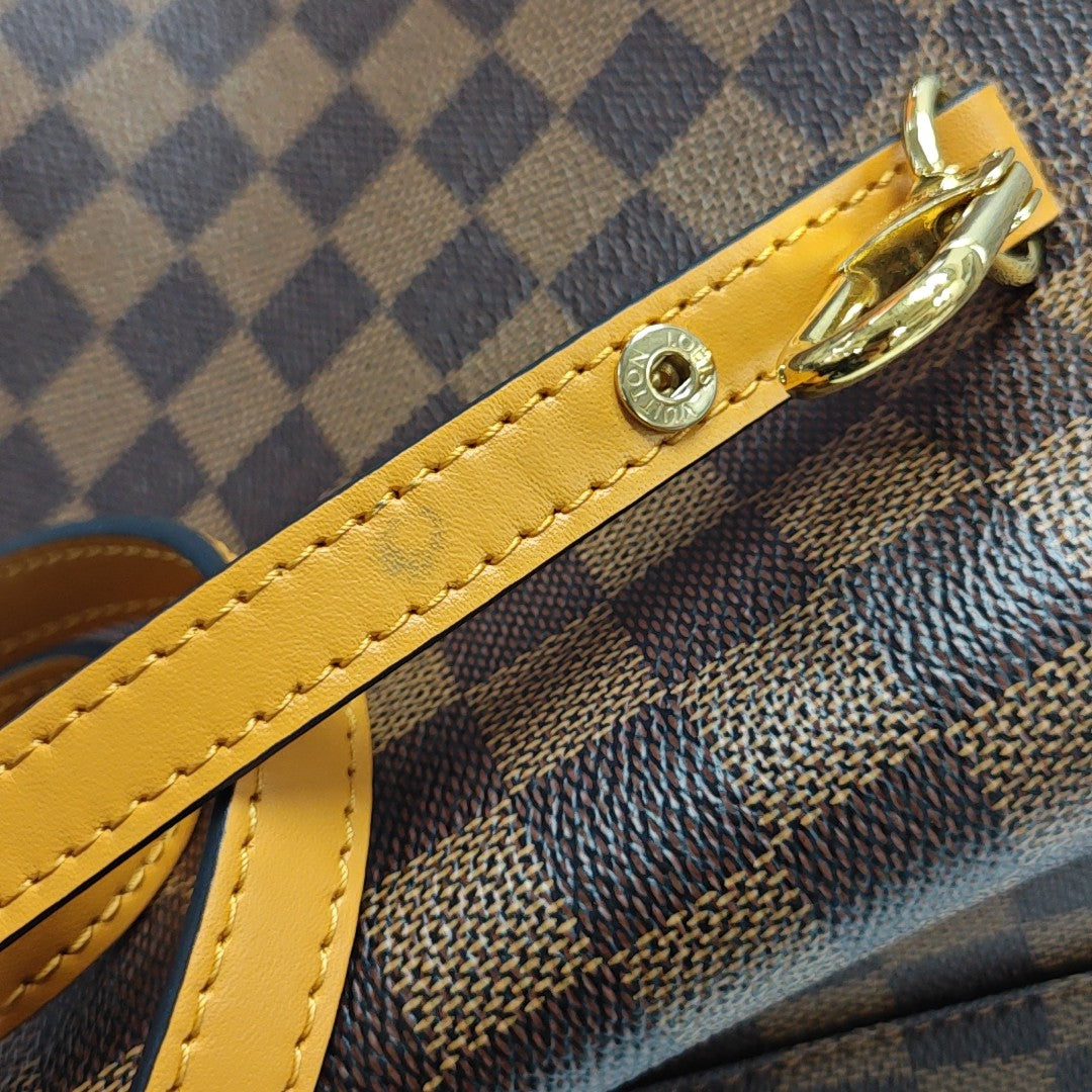 NÉONOÉ MM Damier Ebene Coated Canvas Brown