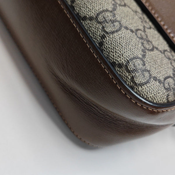 Horsebit 1955 Small Coated Canvas Beige