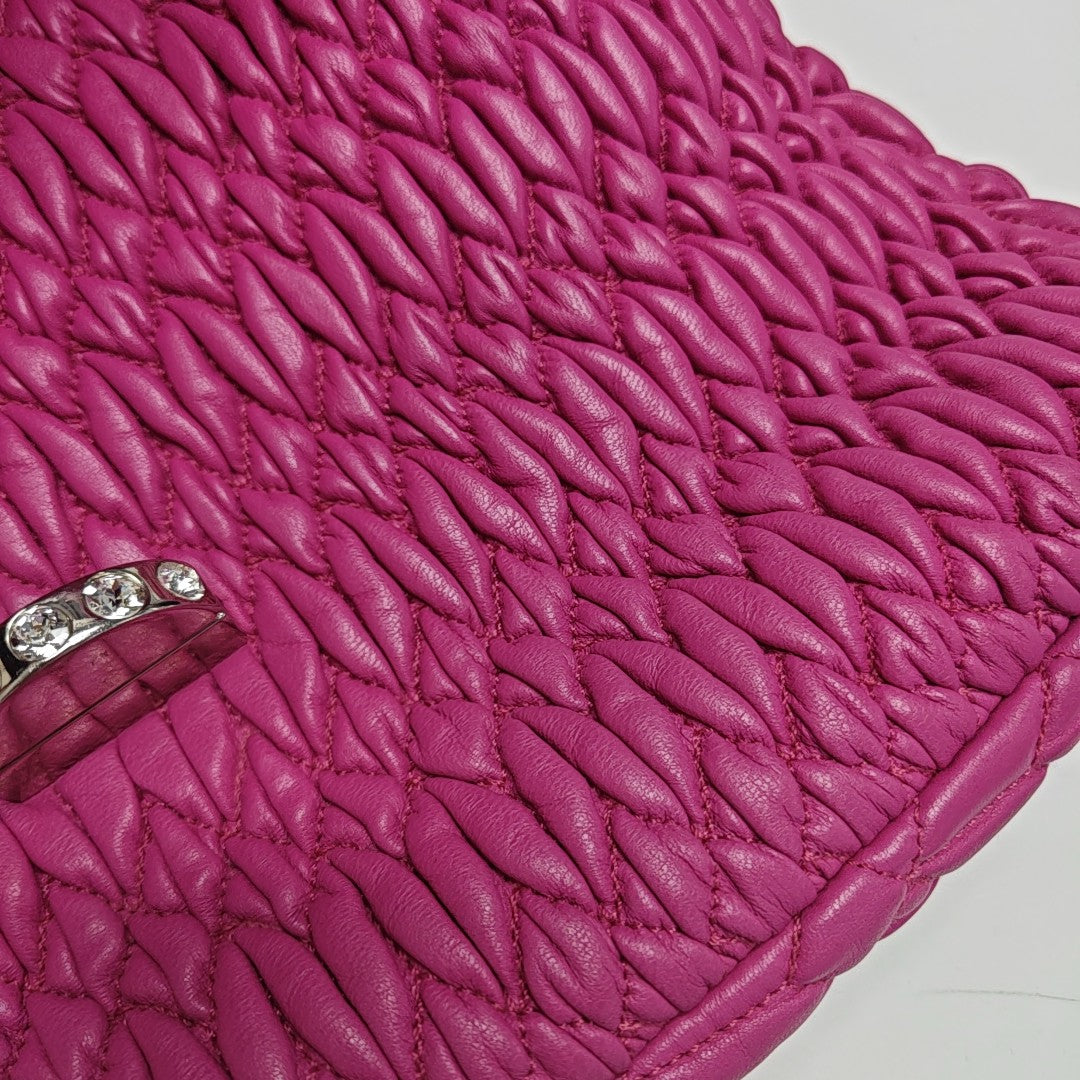 Crystal Quilted Lambskin Red