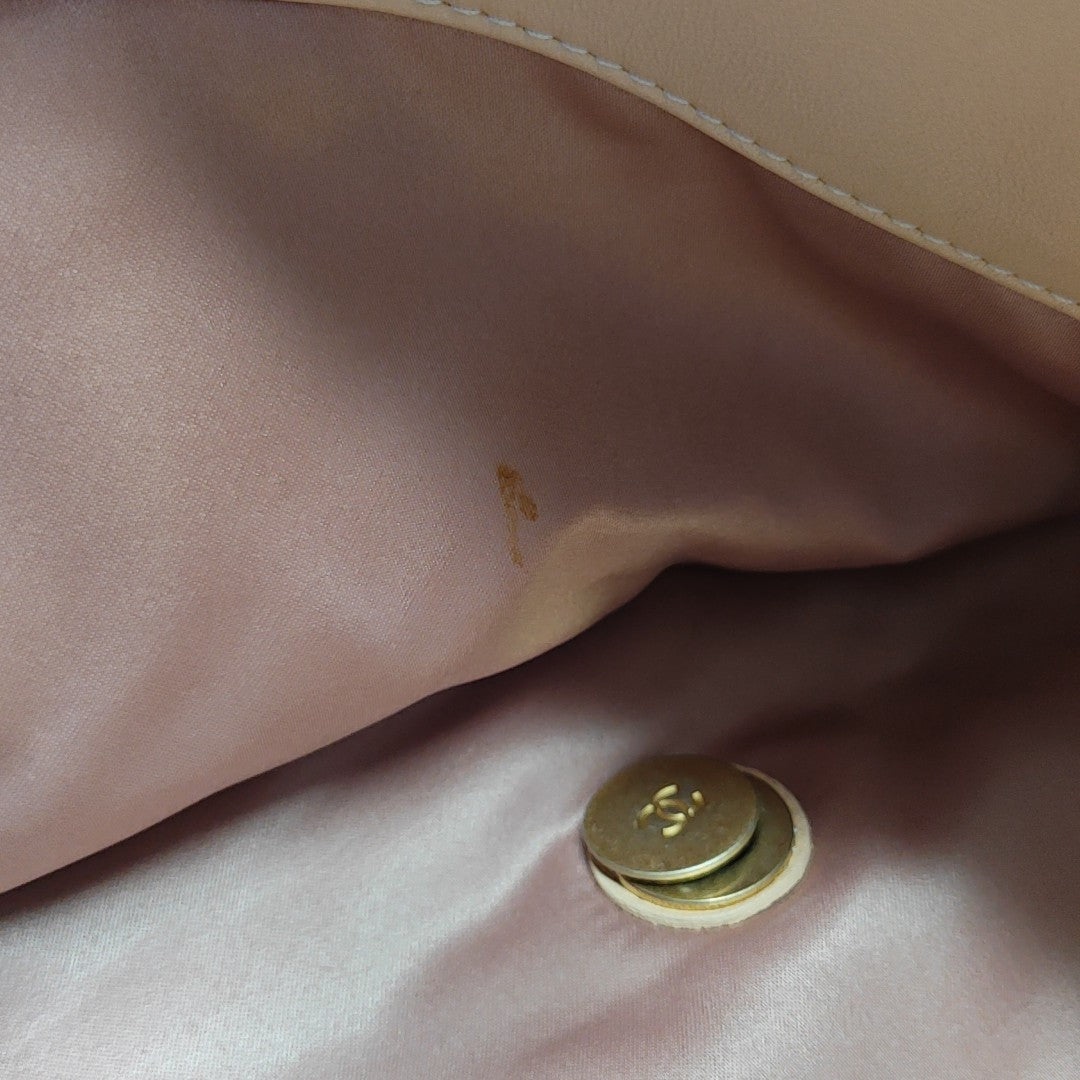 Sheepskin Top Handle Bag Pink